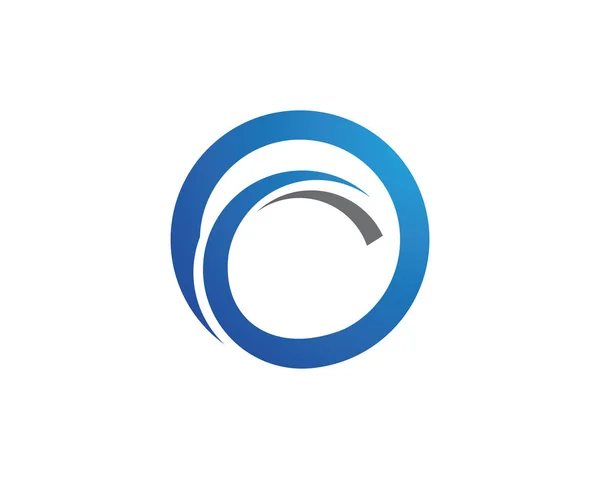 Símbolo de onda de água e ícone Logo Template vector — Vetor de Stock