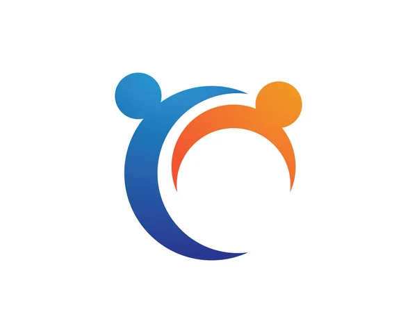 Adoptie en gemeenschapszorg Logo template vector icoon — Stockvector