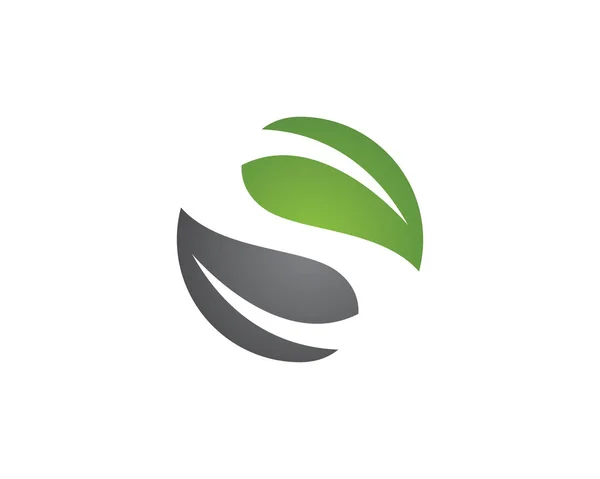 Διάνυσμα αφήνει πράσινο λογότυπο της φύσης και σύμβολο — Διανυσματικό Αρχείο