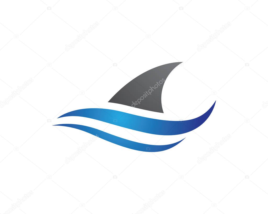 Shark Logo Template vector icon illustration design
