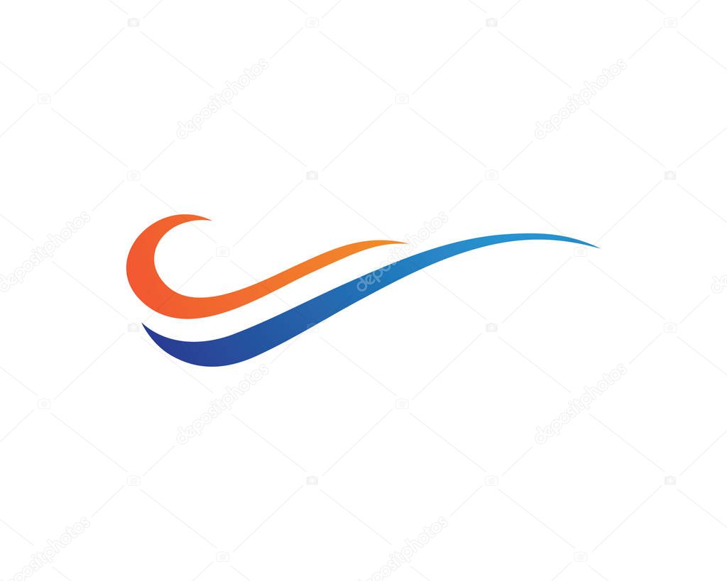 Water Wave symbol and icon Logo Template vector