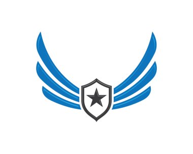 Falcon Wing Logo Şablon vektör simgesi tasarımı