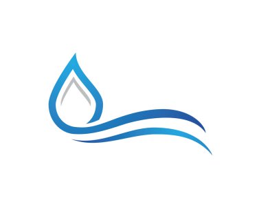 Su dalgası logo şablonu