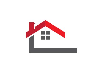 Emlak ve ev binaları logo simgeleri şablonu