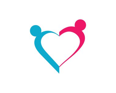 Evlat Edinme ve Toplum Bakımı Logo şablonu vektör simgesi