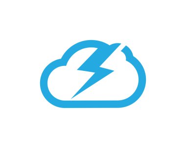 Bulut teknolojisi vektör logosu tasarım vektörü