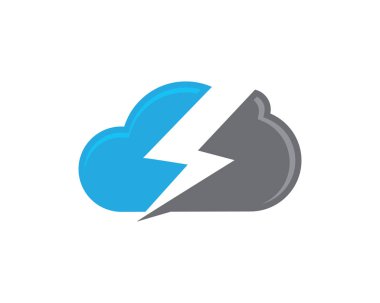 Bulut teknolojisi vektör logosu tasarım vektörü