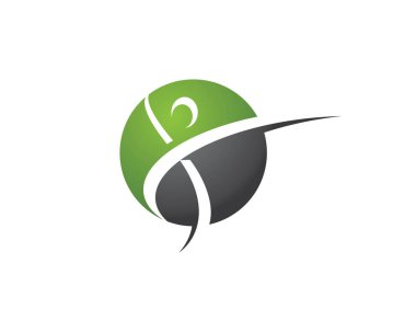 Eğlenceli insanlar sağlıklı hayat Logo şablonu vektör iconv
