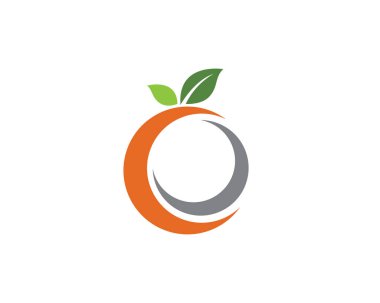 Turuncu logo tasarım vektör çizim