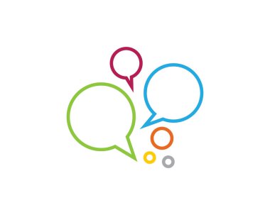 Konuşma balonu simgesi Logo şablonu vektör çizimi