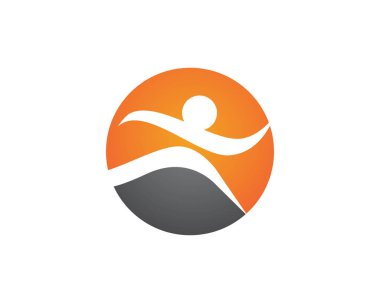 Eğlenceli insanlar Sağlıklı Yaşam Logosu şablon vektör simgesi