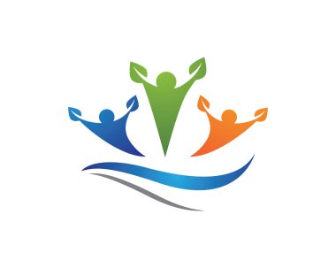 Topluluk insanlar başarı sağlık hayat logo bakım