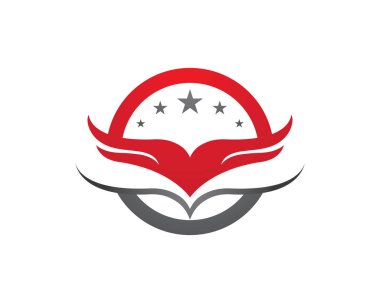 Falcon Wing Logo Şablon vektör simgesi tasarımı