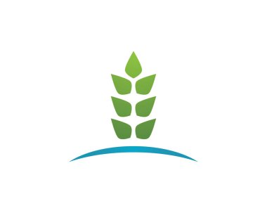 Vektör yeşil doğa logosu ve sembol bırakıyor