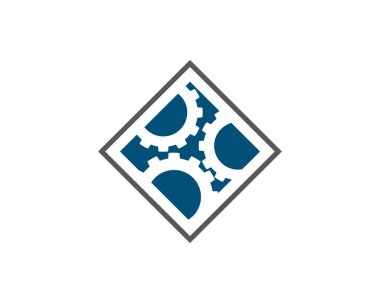 Gear Logo Şablonu vektör çizimi tasarımı