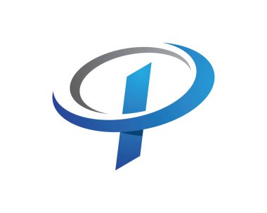 P Harfi Logo İş Şablonu Vektör simgesi