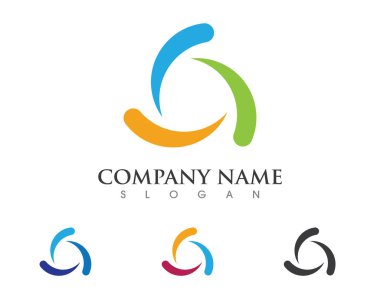 Daire logo şablonu vektör simge tasarlamak