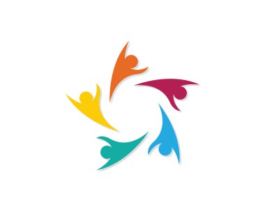 Evlat Edinme ve Toplum Bakımı Logo şablonu vektör simgesi