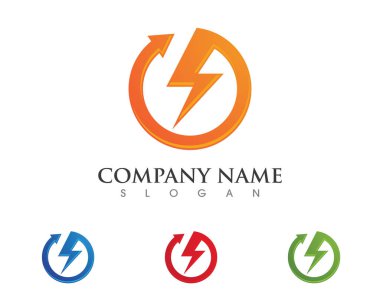 Şimşek Logosu Şablon vektör illüstrasyon tasarımı