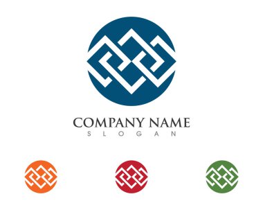 İş kurumsal soyut birlik vektör logosu tasarım şablonu