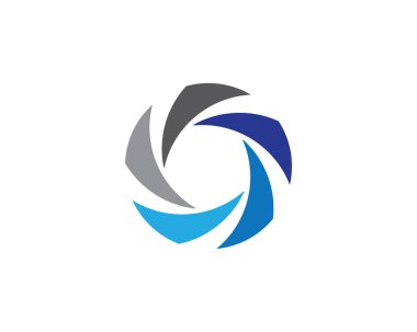 Daire logo şablonu vektör simge tasarlamak