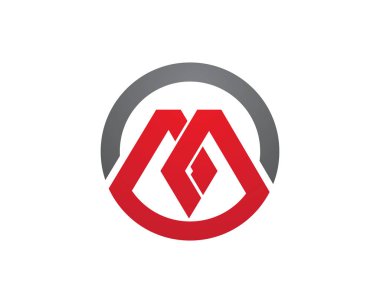M Harfi Logo İş Şablonu Vektör simgesi