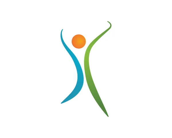 Fun people Healthy Life Logo template vector icon — Stock Vector