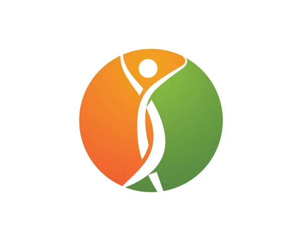 Zabawa ludzie Zdrowe życie Logo szablon wektor ikona — Wektor stockowy