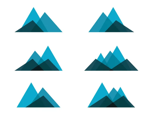 Simboli e logo di montagna modello vettoriale — Vettoriale Stock