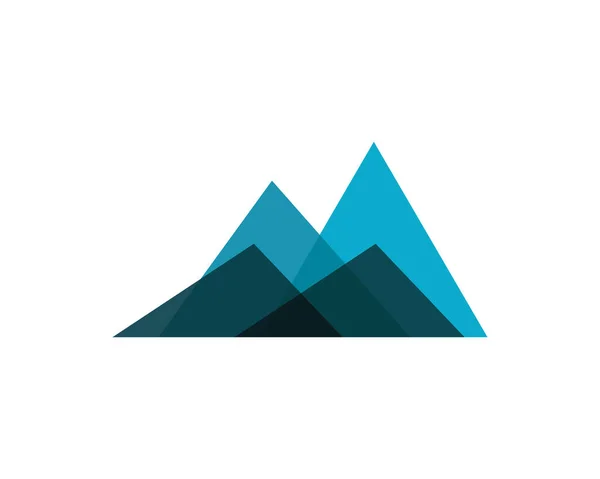 Logotipo de montaña y símbolos vector plantilla — Vector de stock