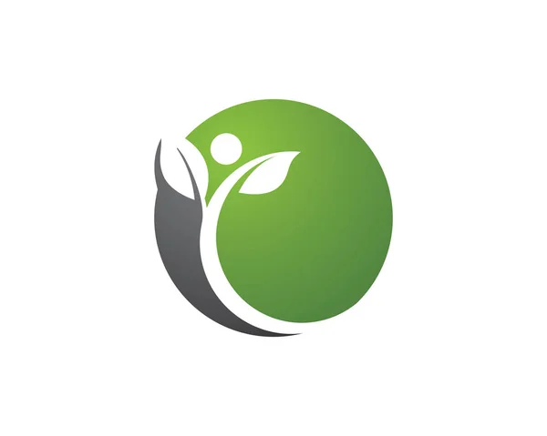 Vektor meninggalkan logo alam hijau dan simbol - Stok Vektor
