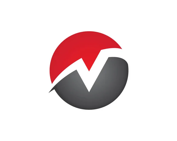 M Carta Logo Business Template ícone do vetor — Vetor de Stock