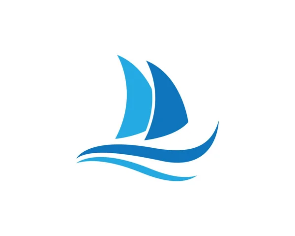 Cruiseschip Logo Template vector pictogram ontwerp — Stockvector
