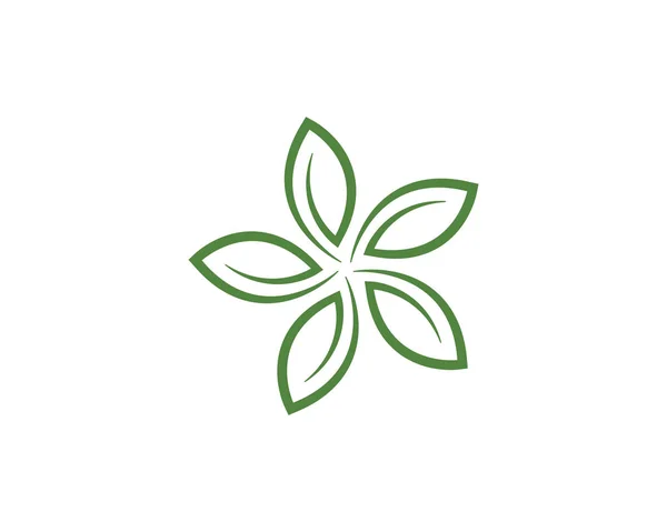 Wektor pozostawia zielone logo i symbol przyrody — Wektor stockowy