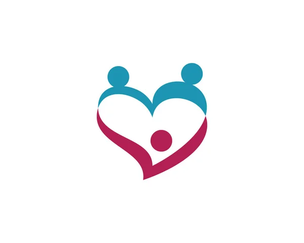 Adopcja i opieka społeczna Ikona wektora szablonu logo — Wektor stockowy