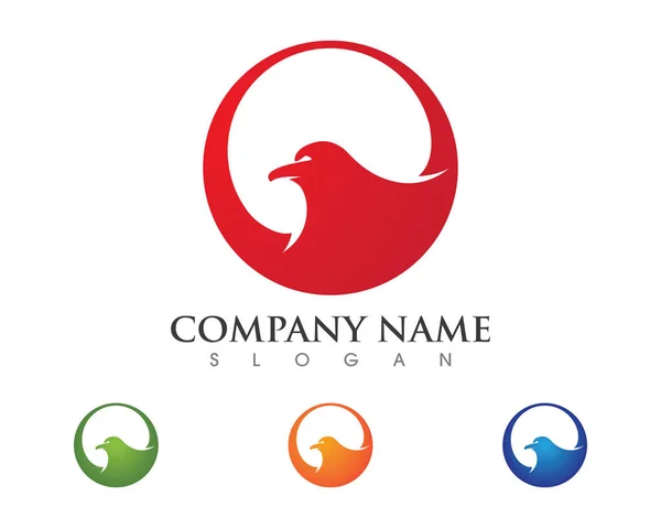 Falcon Wing Logo Template vetor ícone design —  Vetores de Stock