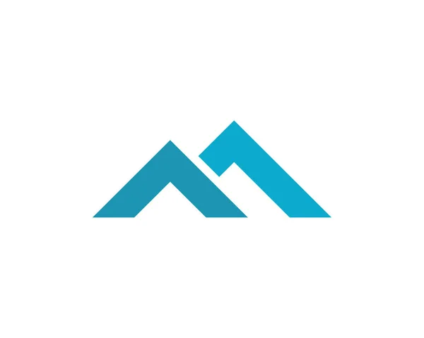 Logo icona alta montagna Business Template Vector — Vettoriale Stock