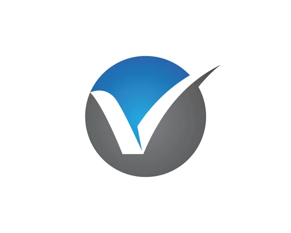 V Carta Logo Plantilla de Negocios Vector Icono — Vector de stock