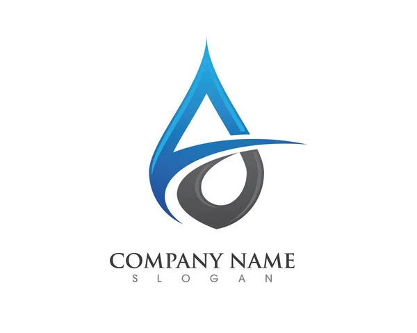 Water drop Logo Template vector illustration design — Stock Vector