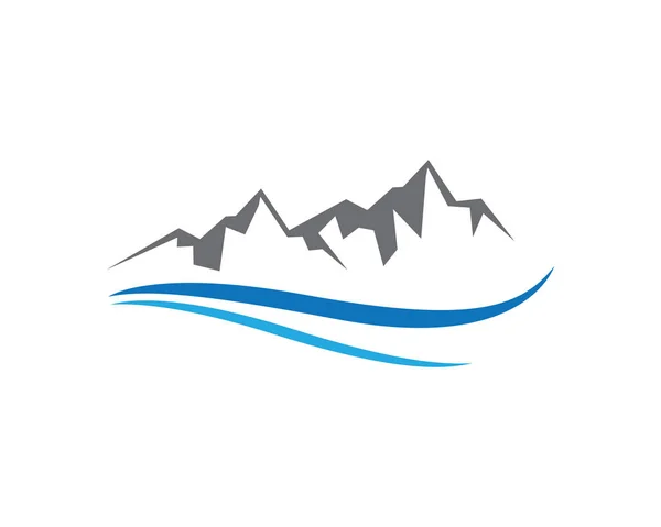 Значок Висока гора Логотип Бізнес шаблон Вектор — стоковий вектор