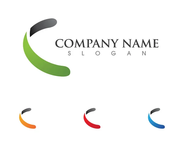 C Carta Logo Template vetor ícone design — Vetor de Stock