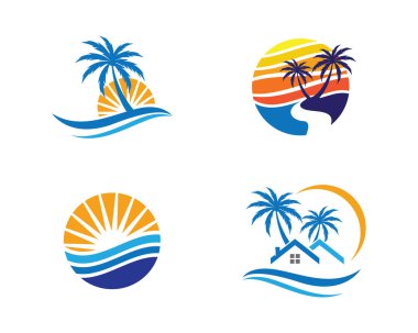 Dalga suyu logo şablonu