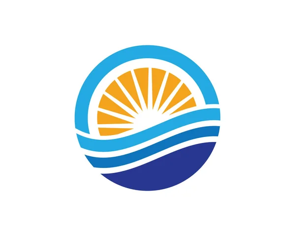 Wave water Logo Template — Stock Vector