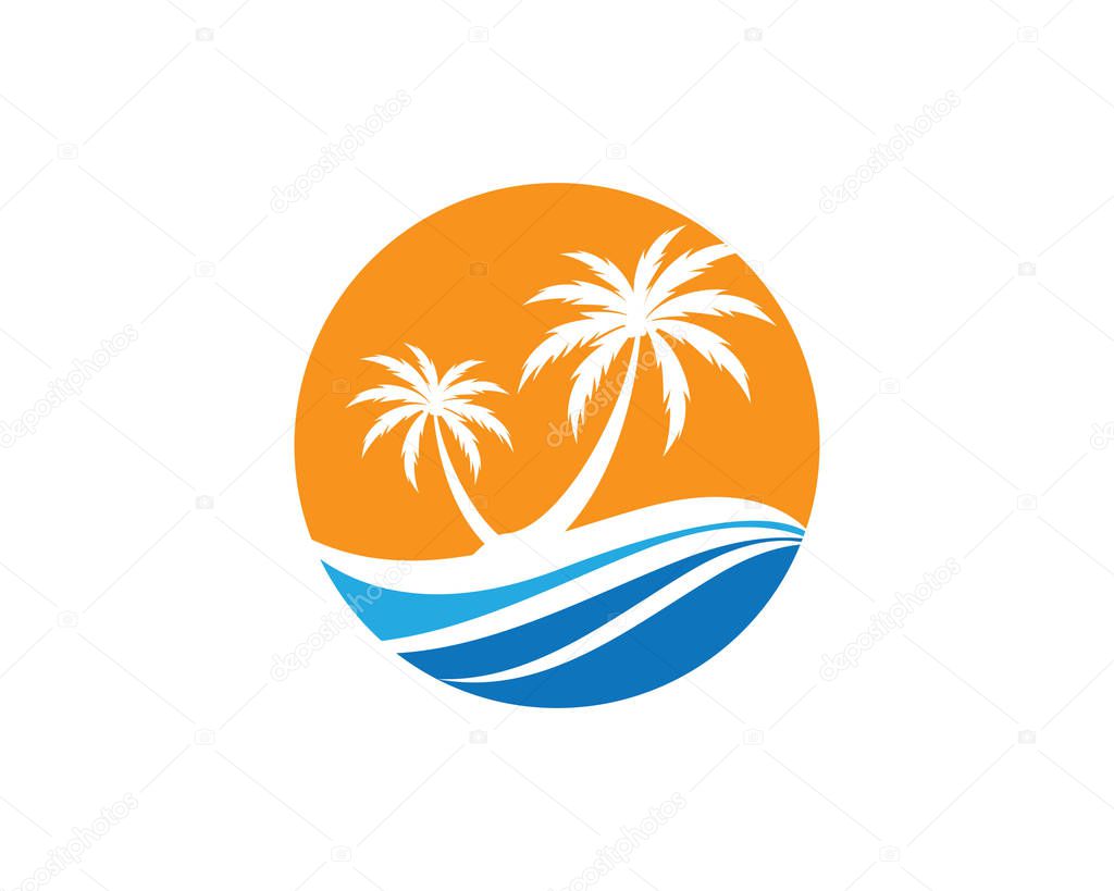 wave water Logo Template