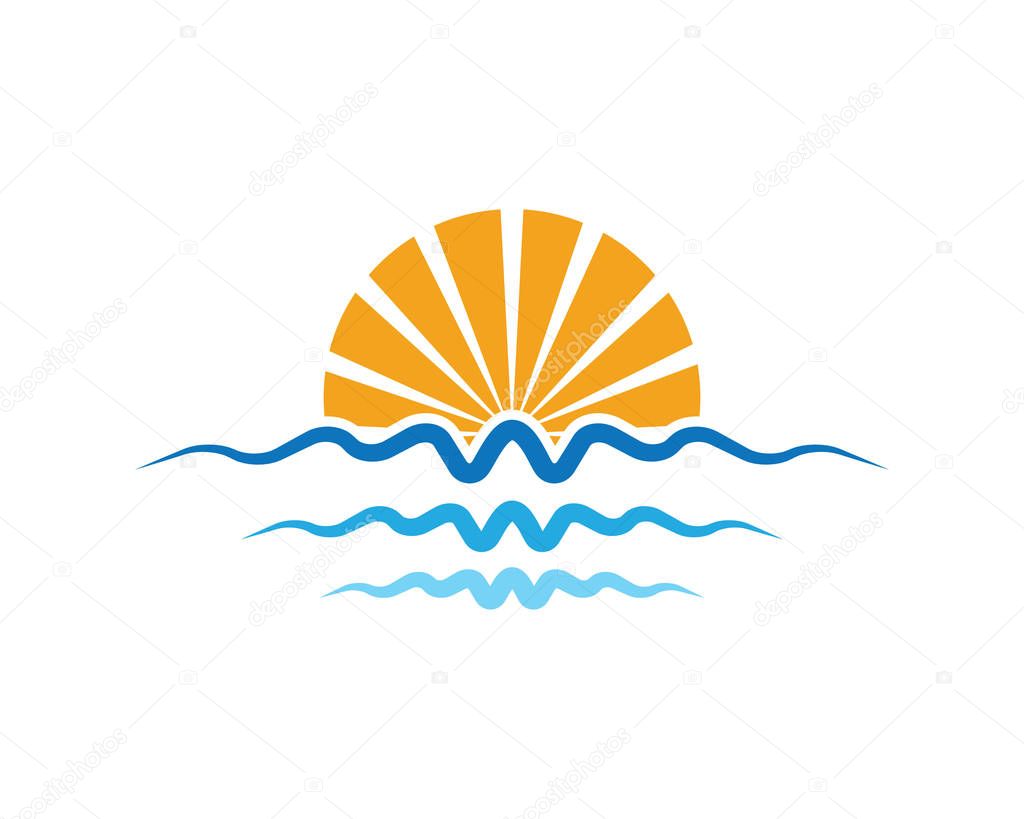 wave water Logo Template
