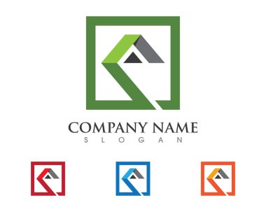 Emlak ve inşaat Logo Tasarım iş kurumsal simgesi için. Vektör Logo