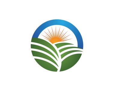 Tarım Logo ağaç yaprak vektör logo tasarım, çevre dostu kavramı