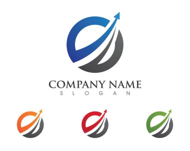 İş finans logosu - vektör konsepti çizimi