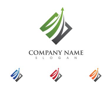 İş finans logosu - vektör konsepti çizimi