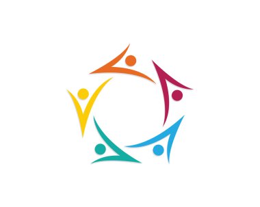 Topluluk insanlar başarı sağlık hayat logo bakım